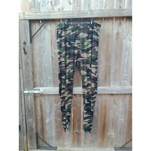 Leggings Plus 3X Army Green & Brown Camo Camouflage Maze